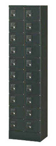 KLKK-20-BBK (ボタン錠タイプ) 20人用貴重品ロッカー 幅400×奥行300×高さ1600mm