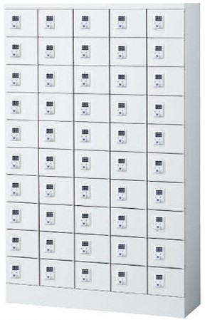 KLKW-50-B (ボタン錠タイプ) 50人用貴重品ロッカー 幅1000×奥行300×高さ1600mm