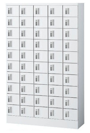 KLKW-50-K (錠無しタイプ) 50人用貴重品ロッカー 幅1000×奥行300×高さ1600mm