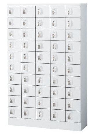 KLKW-50-R (コインリターン錠タイプ) 50人用貴重品ロッカー 幅1000×奥行300×高さ1600mm