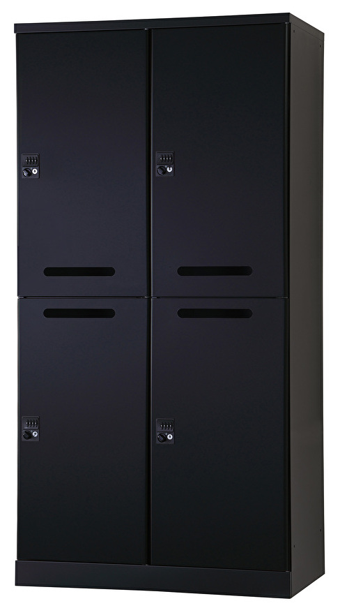 4人用更衣ロッカー　可動棚式 ダイヤル錠タイプ RLK-TAKD4290-BMB 幅900×奥行515×高さ1790mm