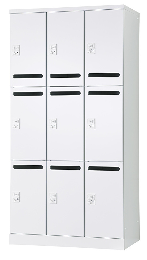 9人用更衣ロッカー　可動棚式 ダイヤル錠タイプ RLK-TAKD9390-WTW 幅900×奥行515×高さ1790mm
