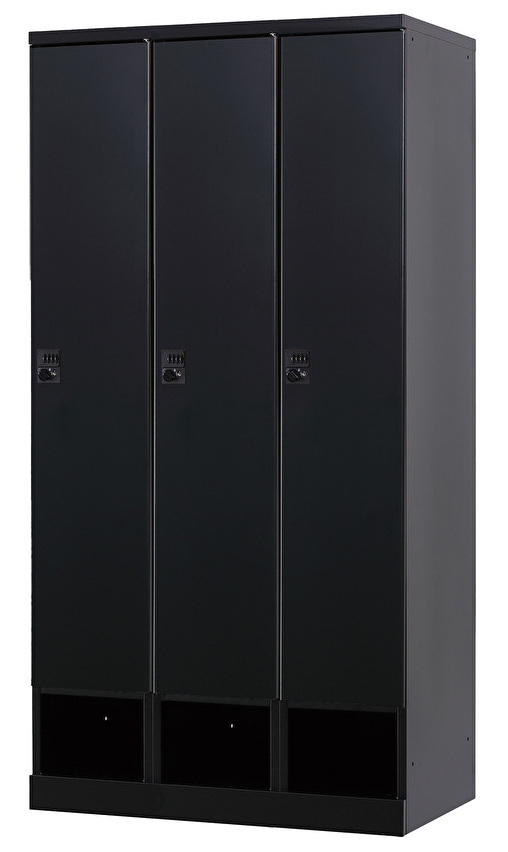 3人用更衣ロッカー ダイヤル錠タイプ RLK-TKD390-BMB 幅900×奥行515×高さ1790mm