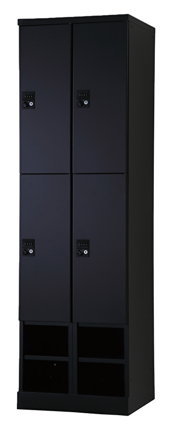 4人用更衣ロッカー 　ハンガーパイプ式 ダイヤル錠タイプ RLK-TKPD4452-BMB 幅525×奥行515×高さ1790mm