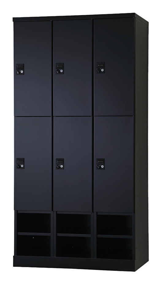 6人用更衣ロッカー 　ハンガーパイプ式 ダイヤル錠タイプ RLK-TKPD6490-BMB 幅900×奥行515×高さ1790mm