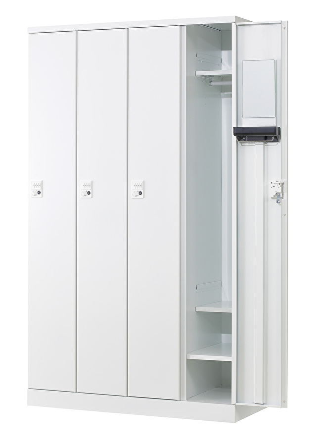 4人用更衣ロッカー ダイヤル錠タイプ RLK-TTD410-WTW 幅1050×奥行515×高さ1790mm