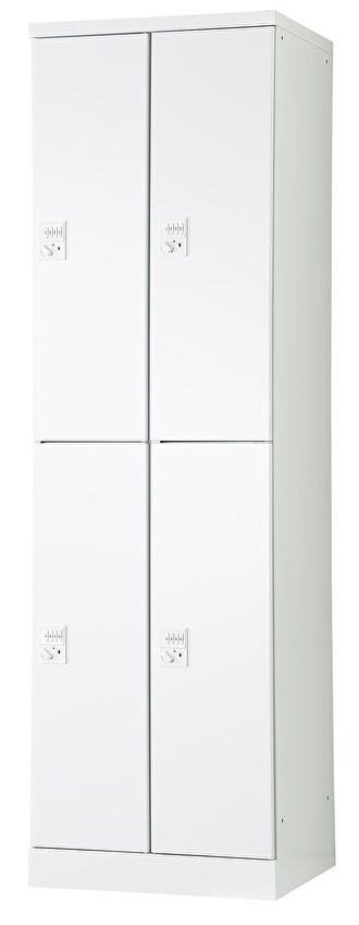 4人用更衣ロッカー　可動棚式 ダイヤル錠タイプ RLK-TTKD4252-WTW 幅525×奥行515×高さ1790mm