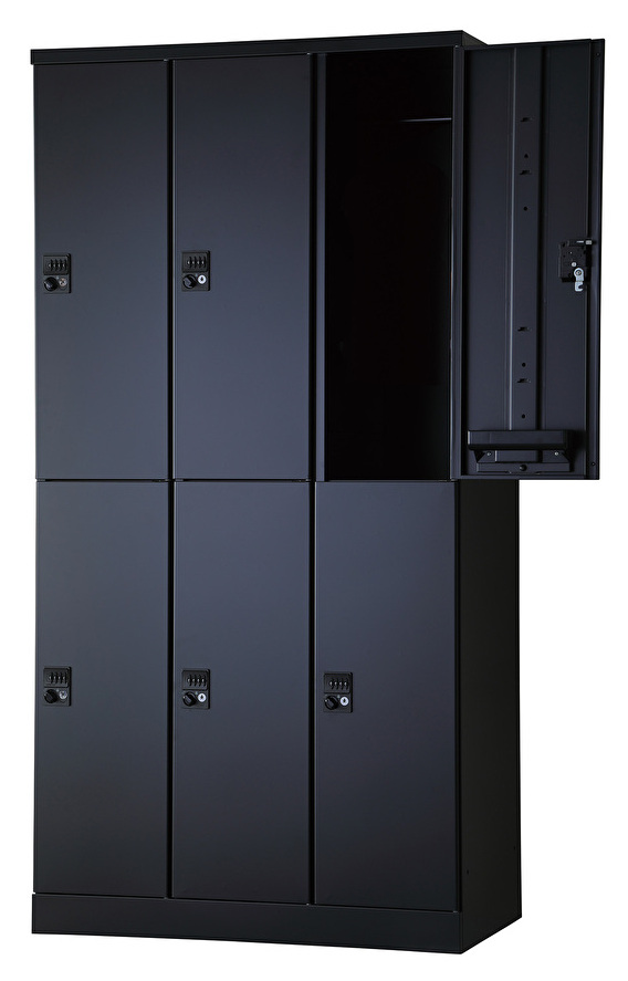 6人用更衣ロッカー　可動棚式 ダイヤル錠タイプ RLK-TTKD6290-BMB 幅900×奥行515×高さ1790mm