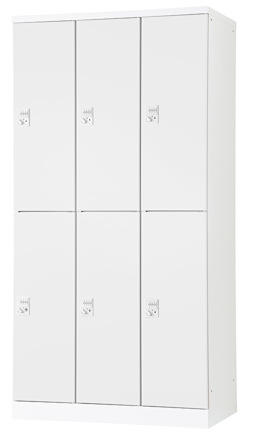 6人用更衣ロッカー　可動棚式 ダイヤル錠タイプ RLK-TTKD6290-WTW 幅900×奥行515×高さ1790mm