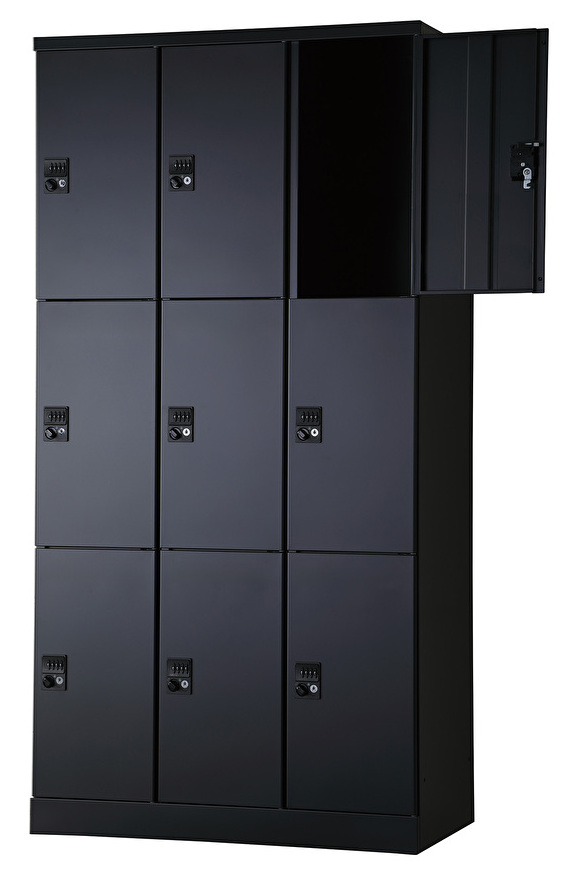 9人用更衣ロッカー　可動棚式 ダイヤル錠タイプ RLK-TTKD9390-BMB 幅900×奥行515×高さ1790mm