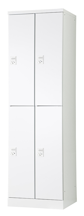 4人用更衣ロッカー　ハンガーパイプ式 ダイヤル錠タイプ RLK-TTPD4252-WTW 幅525×奥行515×高さ1790mm