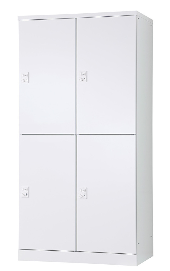 4人用更衣ロッカー　ハンガーパイプ式 ダイヤル錠タイプ RLK-TTPD4290-WTW 幅900×奥行515×高さ1790mm