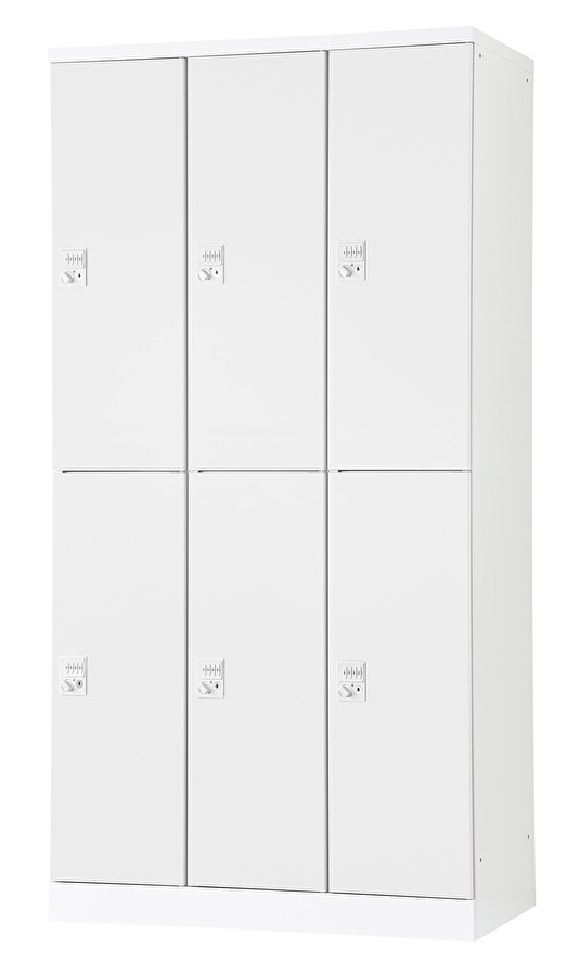 6人用更衣ロッカー　ハンガーパイプ式 ダイヤル錠タイプ RLK-TTPD6290-WTW 幅900×奥行515×高さ1790mm