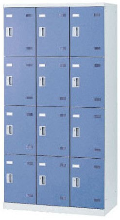 SLBB-12-C （IC錠タイプ・扉色 ブルー） SEIKO FAMILY 生興 12人用ロッカー 幅900×奥行515×高さ1800mm