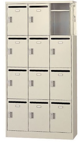 SLC-12TP-K2 生興（SEIKO） メールボックス 3列4段12人用（錠なし） 幅900×奥行380×高さ1790mm
