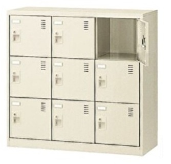 SLC-M9-S2 3列3段・9人用シューズロッカー（錠付） 幅900×奥行380×高さ880mm