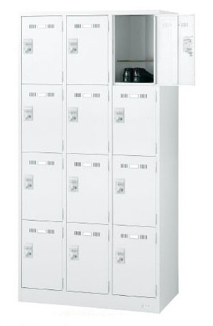 SLDW-12-B 12人用ロッカー（ボタン錠） 幅900×奥行515×高さ1790mm
