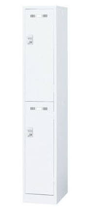 SLDW-2S-D 2段2人用ロッカー（ダイヤル錠） 幅317×奥行515×高さ1790mm