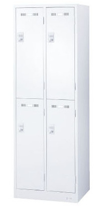 SLDW-4S-B 2段4人用ロッカー（ボタン錠） 幅608×奥行515×高さ1790mm