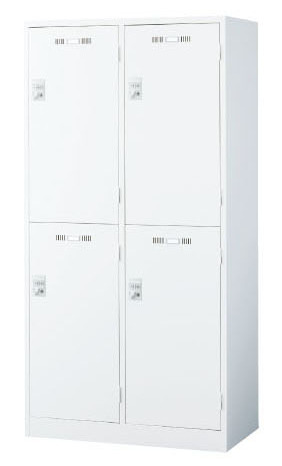 SLDW-4WS-B ワイド2段4人用ロッカー（ボタン錠） 幅900×奥行515×高さ1790mm