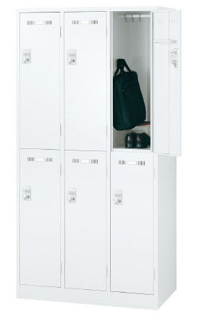 SLDW-6-T 6人用ロッカー（内筒交換錠） 幅900×奥行515×高さ1790mm