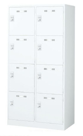 SLDW-8W-B 4段・8人用ロッカー（ボタン錠） 幅900×奥行515×高さ1790mm