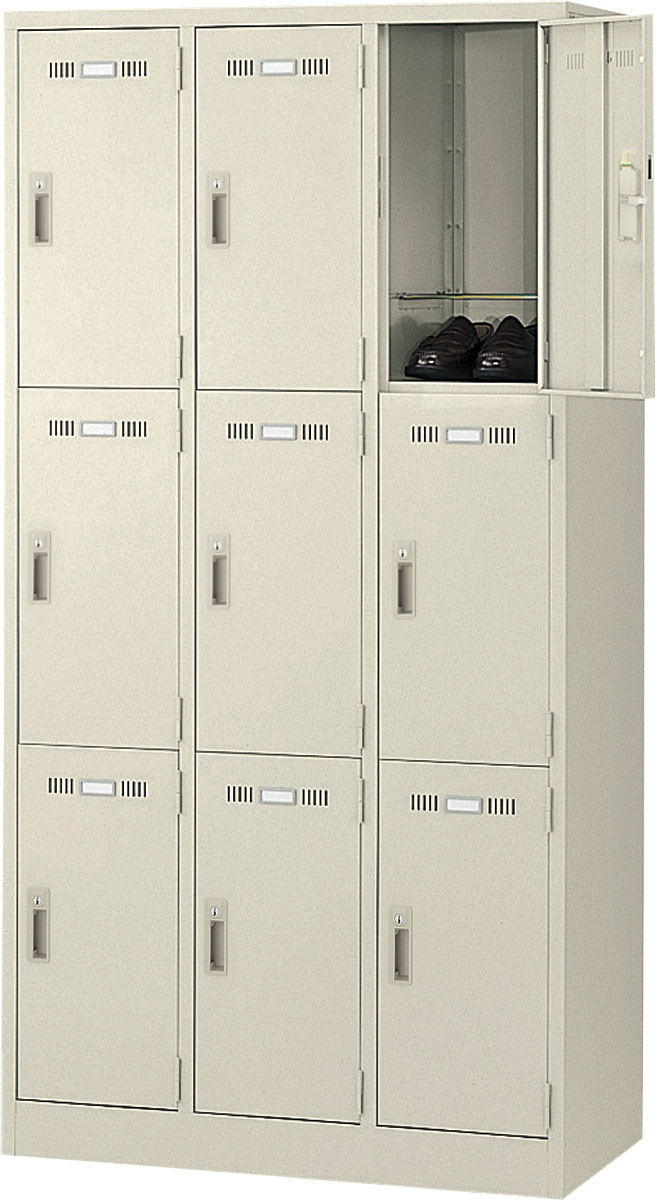 SLK-9 生興（SEIKO） 9人用ロッカー（シリンダー錠） 幅900×奥行515×高さ1790mm