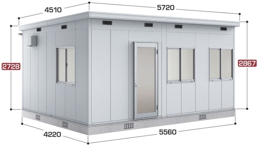 SS3-5642JPA イナバ物置 コモ・スペース 一般型 間口5560×奥行4220×高さ2867（2728）mm