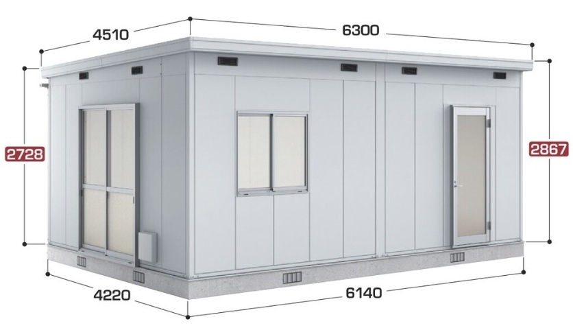 SS3-6142JUC イナバ物置 コモ・スペース 多雪型 間口6140×奥行4220×高さ2867（2728）mm