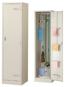 SWA-455-S 生興（SEIKO） 掃除道具入れ（錠付） 幅455×奥行515×高さ1790mm
