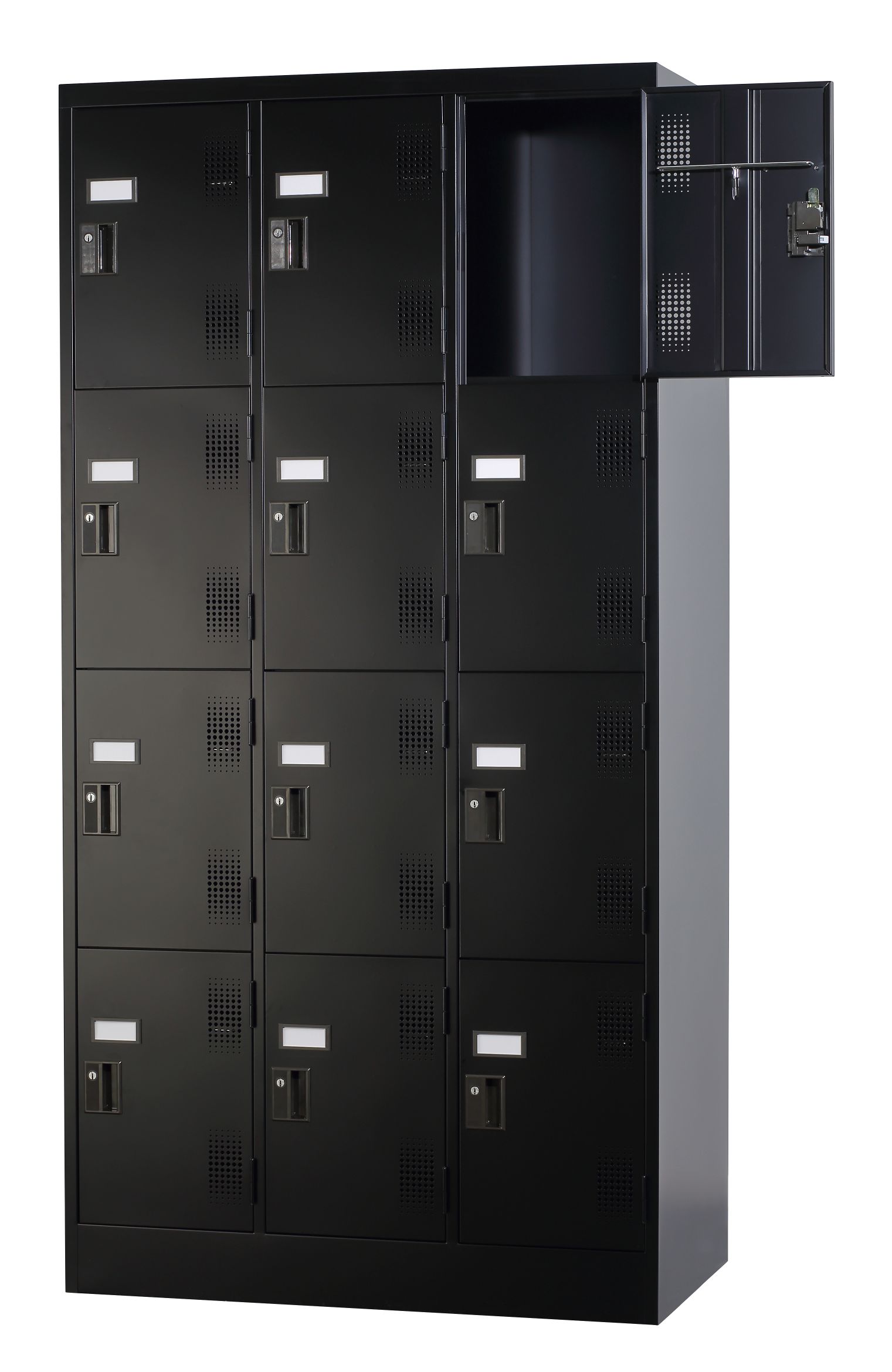 スチール12人用ロッカー※ダイヤルロック式  TLK-D12N-MB  幅900×奥行515×高さ1790