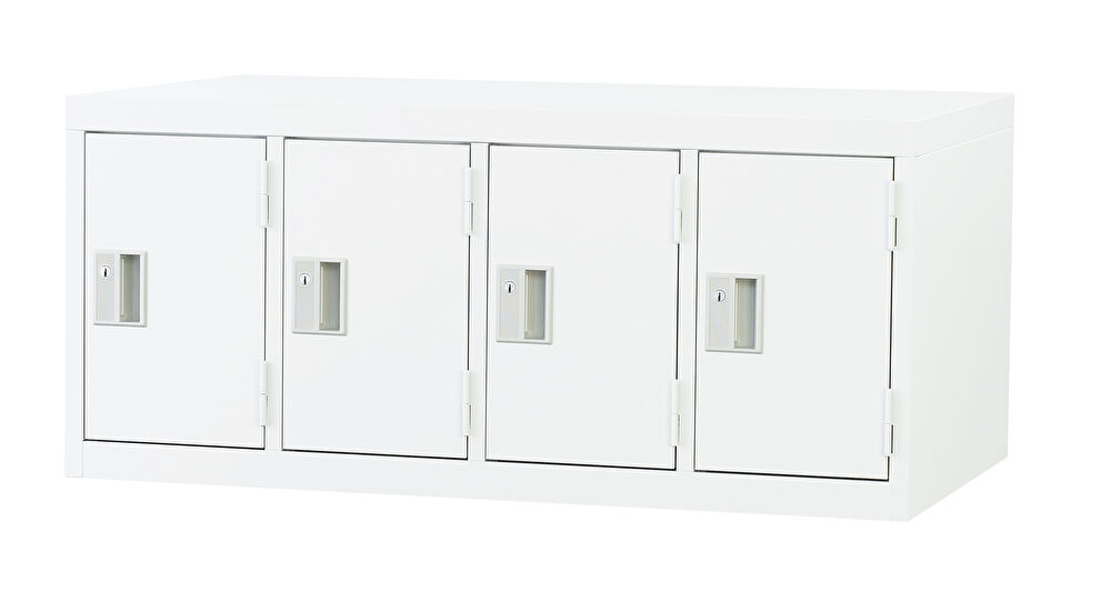 スチール 4人用ロッカー 【内筒交換錠】 TLK-UN4 幅900×奥行515×高さ400mm（受注生産品）
