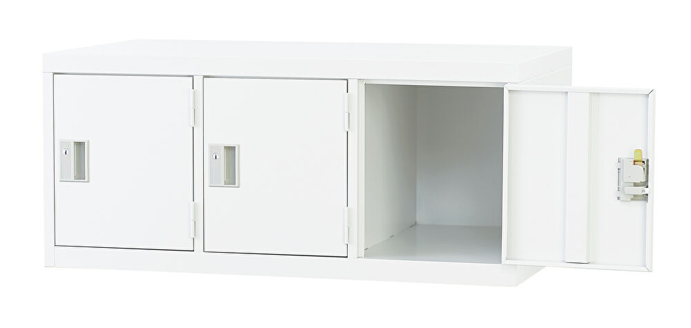 スチール 3人用ロッカー 【シリンダー錠】 TLK-US3 幅900×奥行515×高さ400mm（受注生産品）