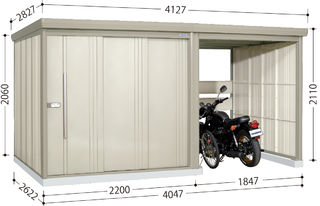 タクボ物置 Mr.ストックマンプラスアルファ TP-S40R26 多雪型　標準型 幅4047×奥行2622×高さ2110mm