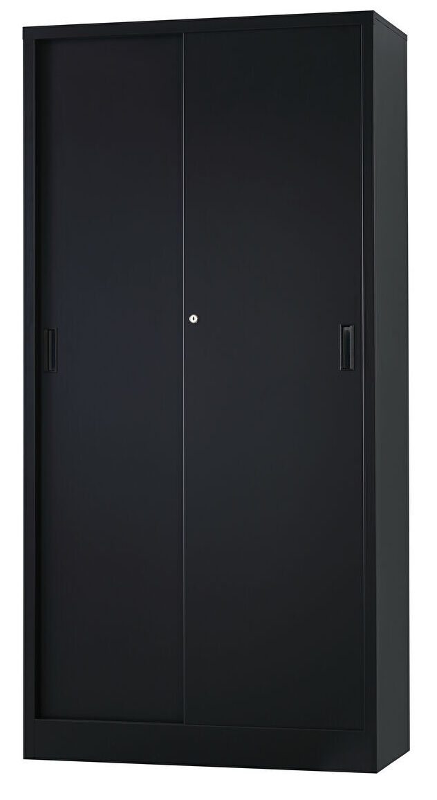引違い書庫 TS-36DS-MB （マットブラック） 幅880×奥行515×高さ1790