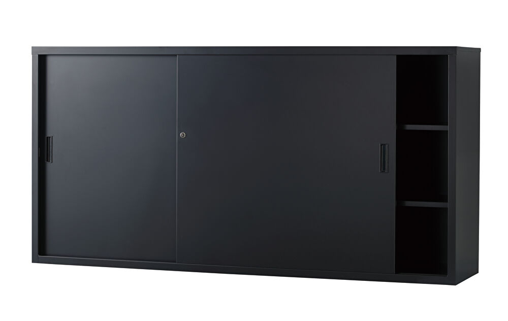 スチール引戸書庫 TS-63S-MB （マットブラック）  幅1760×奥行400×高さ880