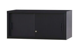 スチール引戸　上置書庫 A4-31S-MB （マットブラック） 幅880×奥行400×高さ400