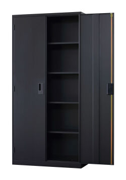 両開き 下置書庫 A4-36H-MB （マットブラック） 幅880×奥行400×高さ1850