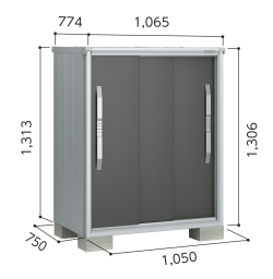 ESF-1007G ヨド物置 エスモ 小型物置 間口1050×奥行750×高さ1313mm
