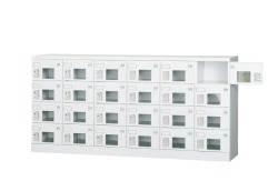 24人用ロッカー（6列4段） GLK-K24YW 窓付き（鍵無し引手・受注生産） 幅1800×奥行380×高さ880mm