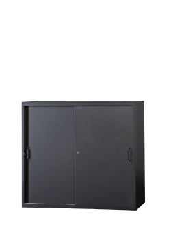 スチール 引き違い書庫 上下兼用 HOS-H12N-B 幅900×奥行450×高さ820mm