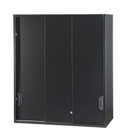 スチール3枚引き違い書庫（受注生産） 上置き用 HOS-HKS3USX-B 幅900×奥行400×高さ1050mm