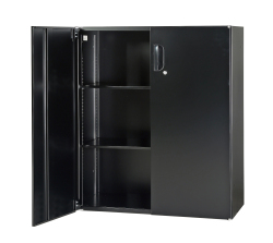 スチール 両開き書庫 下置き用 HOS-HRDX-B 幅900×奥行450×高さ1050mm