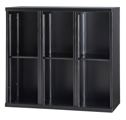 スチール オープン書庫3列 上下兼用 HOS-K32-B 幅900×奥行450×高さ820mm