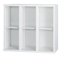 スチール オープン書庫3列 上下兼用 HOS-K32 幅900×奥行450×高さ820mm