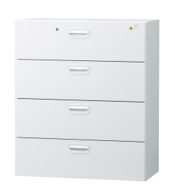 スチール ラテラル書庫4段 下置き用 HOS-L4X 幅900×奥行450×高さ1050mm