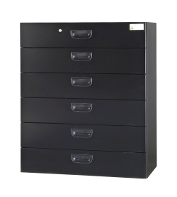 スチール ラテラル書庫6段（受注生産） 下置き用 HOS-L6SX-B 幅900×奥行400×高さ1050mm