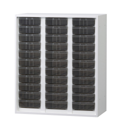 スチール トレーユニットA4深型・3列11段（受注生産） 下置き用 HOS-TABSXN 幅900×奥行400×高さ1050mm