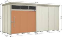 JNA-S5019 タクボ物置　Mr.トールマンブライト 標準型　多雪型 幅5079×奥行1922×高さ2570mm