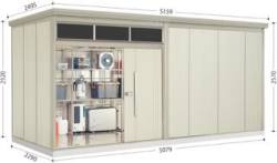 JNA-S5022 タクボ物置　Mr.トールマンブライト 標準型　多雪型 幅5079×奥行2290×高さ2570mm